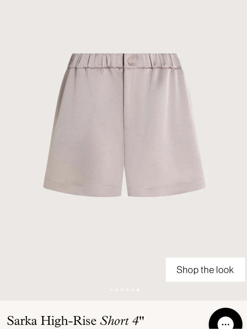 Varley Sarka High-Rise Short 4" in Silver Cloud, Size small - Picture 3 of 8